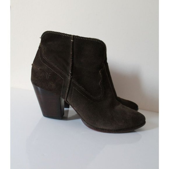 Frye Renee Seam Short Fatigue Oiled Suede Size 10 - Picture 5 of 12